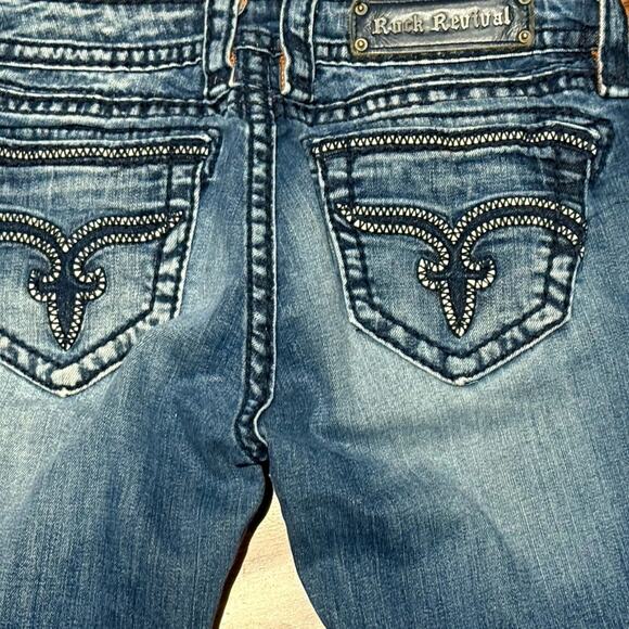 Rock Revival Gina Skinny Jeans Womens Size 29 x 30.5 with Embellished Pockets - Picture 10 of 10